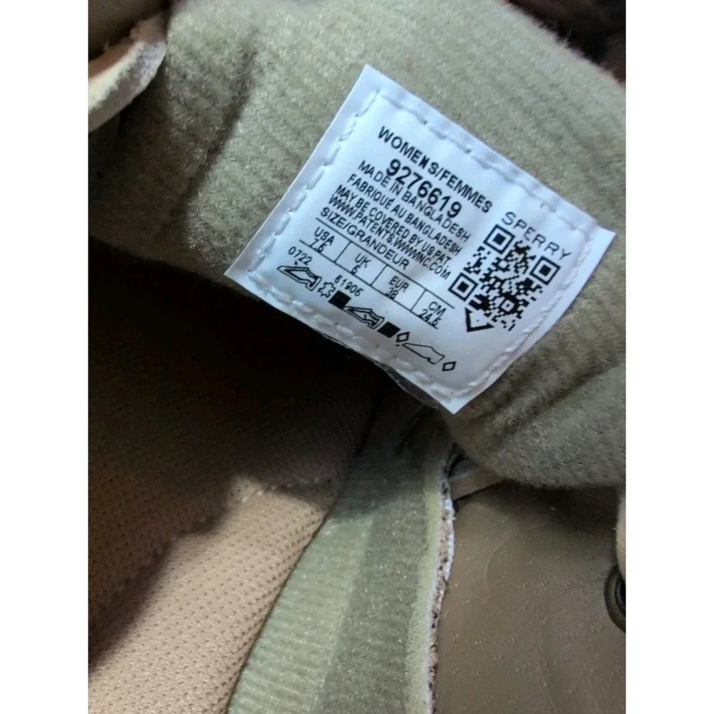 New Sperry Top Sider Bluefish 2 Eye Boat Shoes Linen Oat Womens Sz 7.5 M 9276619
